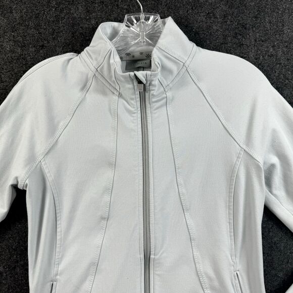 Athleta Hope Jacket Women's Small Light Gray Full Zip Stretch - Picture 2 of 8